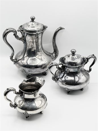 INTERNATIONAL SILVER ~ 2027 Silverplate ~ 3 Piece Tea Set