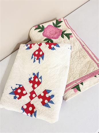 2 Vintage Handmade Quilts