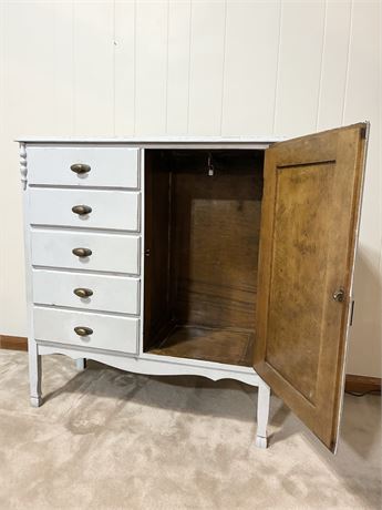 Painted/Refinished Wood Chifferobe