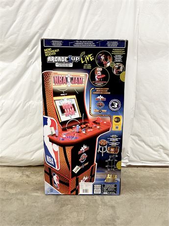 ARCADE 1 UP ~ NBA Jam Home Arcade Machine With Riser & Stool