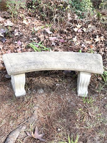 Cast Cement Garden Bench #1