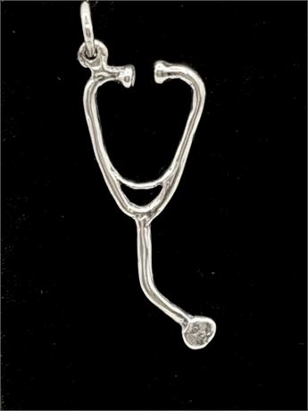 Sterling Silver Nurse / Doctor Stethoscope Pendant