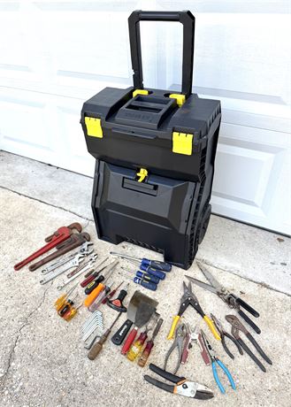 Stanley 2-in-1 Mobile Work Center Tool Box with Tools Included