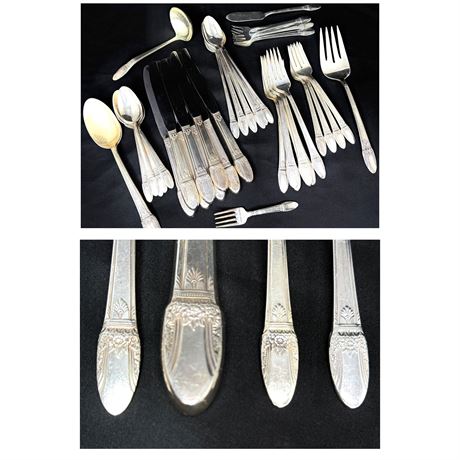 1940’s “First Love” by 1847 Rogers Bros Silver Plate Flatware Set - 48 Pieces