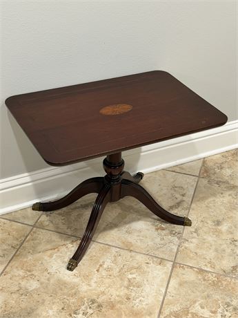 Mahogany Side Table With Clawfeet