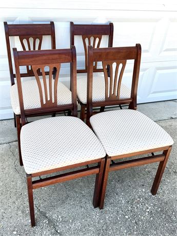 Set of 4 Vintage Stakmore Folding Chairs
