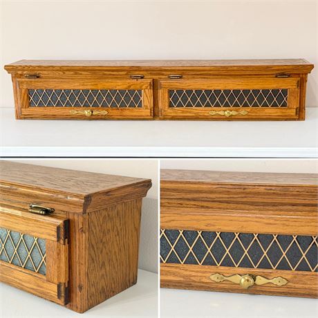 Solid Wood Cabinet Topper With Etched Glass