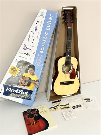 FIRST ACT ~ Discovery ~ 34” Acoustic Guitar & Learn to Play Hardcover Book