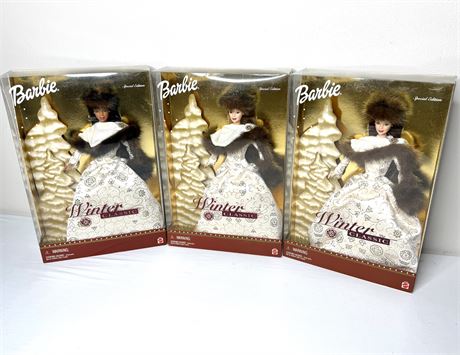Set of 3 Barbies from the Winter Classic Collection