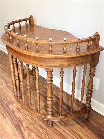 Vtg Solid Wood Writing Desk