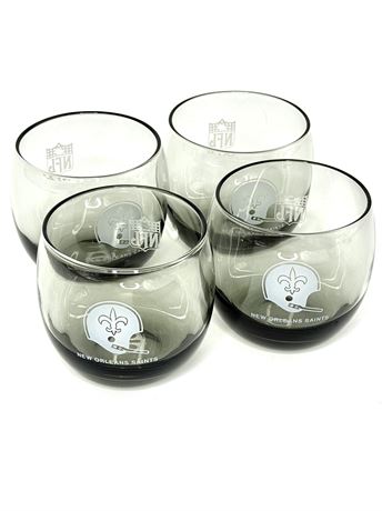 Vintage Set of 4 NFL Saints Glasses