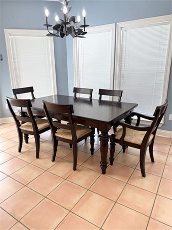 POTTERY BARN ~ Solid Wood Table & 6 Chairs