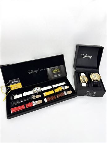 Set of 2 Collectible Disney Watches Including a Limited Edition Invicta Watch