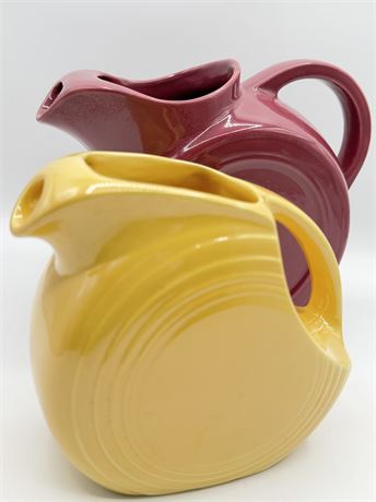 FIESTA / COORS POTTERY ~ Pair (2) Ceramic Pitchers