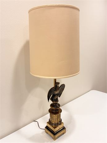 Vtg Brass Eagle Table Lamp