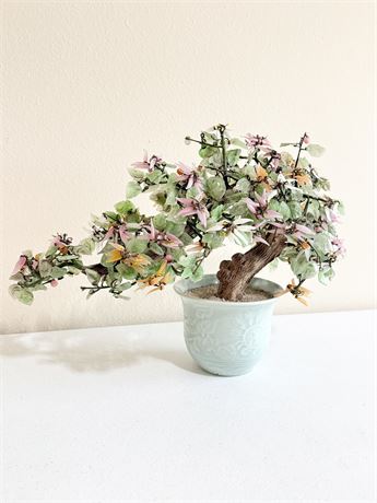 Jade & Glass 17" W Bonsai Tree - Nice Size