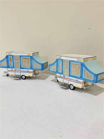 DEPT 56 ~ Pair (2) Ceramic Campers