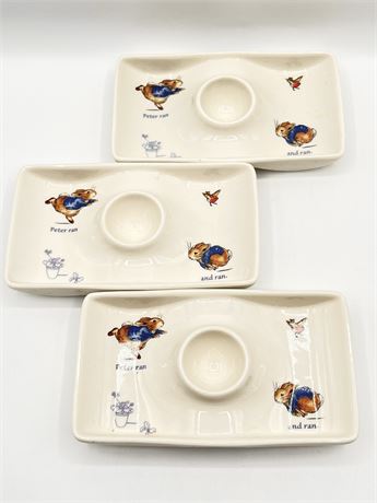 WEDGEWOOD ~ Peter Rabbit (New Look) ~ (3) Snack Plates