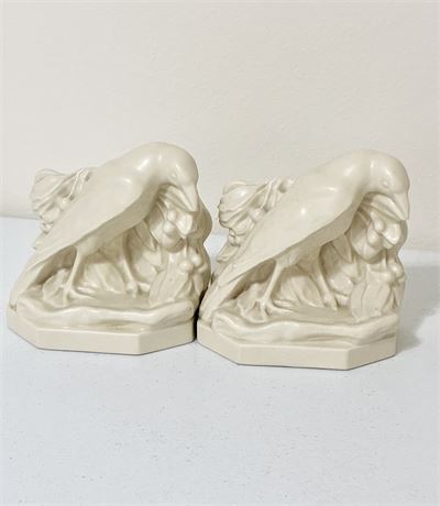 ROOKWOOD POTTERY ~ Ceramic Raven Bookends