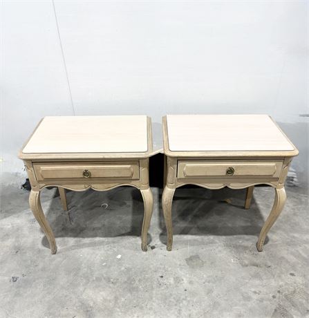 R-WAY ~ French Provincial-Style Wood End Tables ~ Set of 2