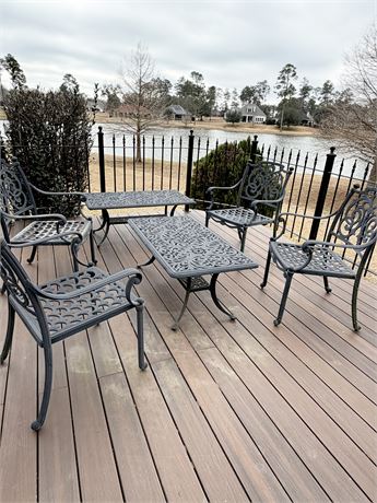 Cast Aluminum 6-Piece Outdoor Seating Area
