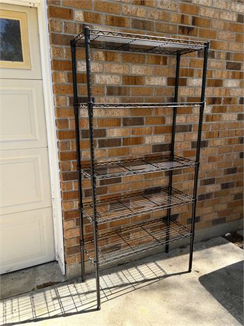 Black Stainless Steel Utility Rack Shelf
