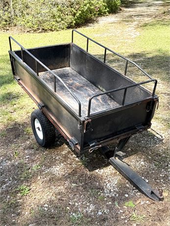 ATV UTV Tow Behind Steel Dump Trailer Cart with Drop Sides