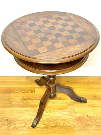 Vintage Two-Tier Cherry Finish Game Table