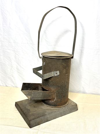 Antique Primitive Soldering Iron Coal Stove