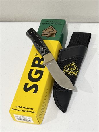 SGB ~ Saddleback Micarta Stainless Steel Blade & Sheath
