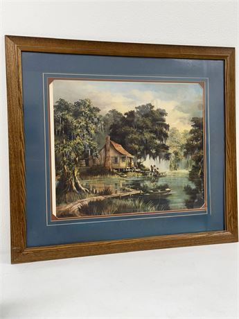 AL FEDERICO ~ Swamp Scene Framed Print