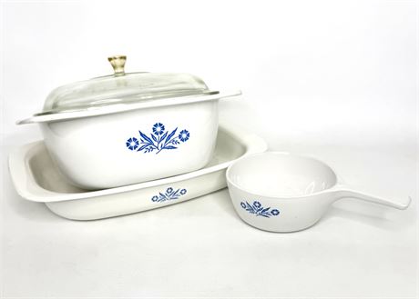 Corning Ware Blue Cornflower Set
