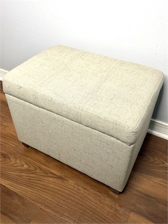 Grey Ottoman Storage Chest