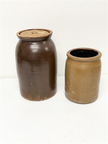 Pair of Vintage Pottery Jugs