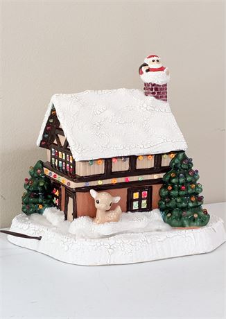 Vintage Lighted Ceramic Christmas House