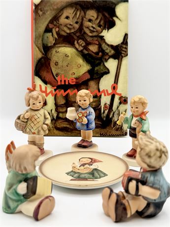 HUMMEL ~ Collection Of 6 Porcelain Figurines & A Book