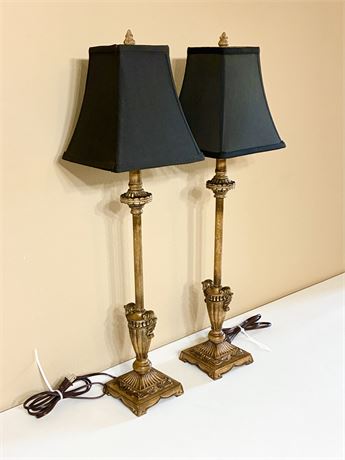 Pair of Juliette-Style Buffet Table Lamps