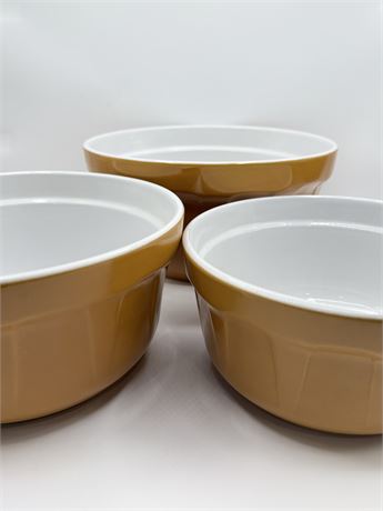 GIBSON HOME ~ Harvest Gold Nesting Bowls Set Of (3)