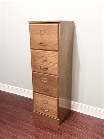 POWELL ~ Light Weight Wooden 4-Drawer File Cabinet