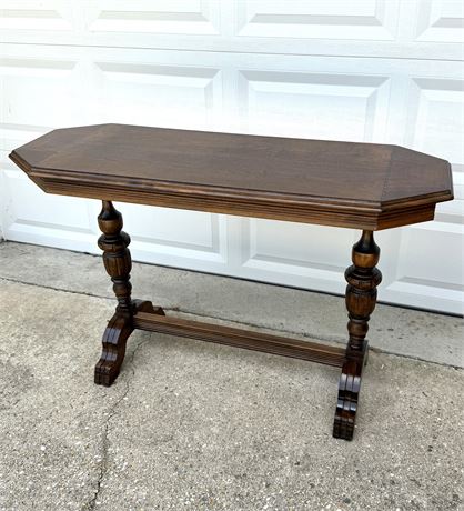Vintage Solid Wood Inlay Console Table