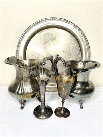 Silver Plate Pitcher Lot