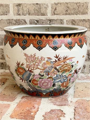 CHINESE PORCELAIN & ARTS PRODUCTS ~ 15” Asian Porcelain Koi Fish Planter