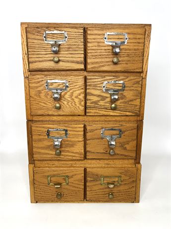 Set of 4 Vintage Card Catalogue Boxes