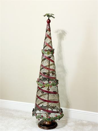 56” Metal Christmas Tree Tea Light Holder