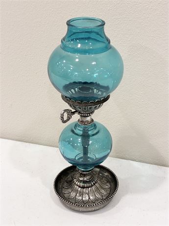 Glass & Metal Oil Lamp