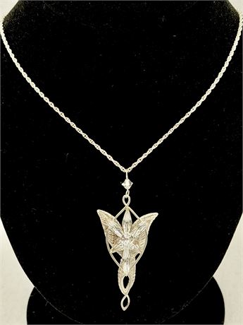 Sterling Silver & Crystal ~ Arwen Evenstar Pendant Necklace