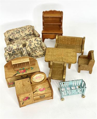 Vintage Dollhouse Furniture Lot