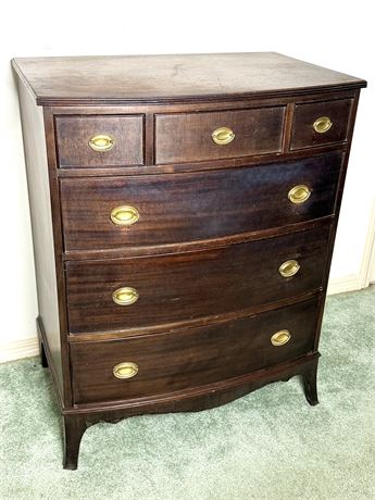 Vintage Bow Front Chest of Drawers by West Michigan Furniture Company