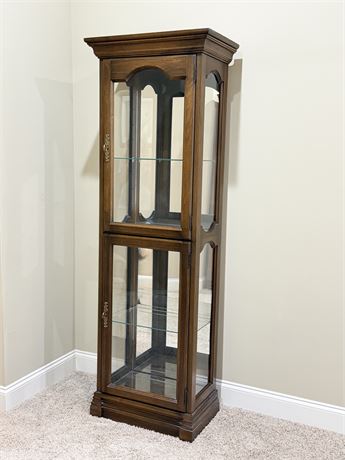 JASPER CABINET ~ Solid Wood Lighted Curio Cabinet