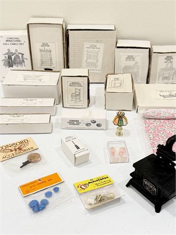 CONCORD ~ Collection Of (18) Assorted Doll House Miniatures